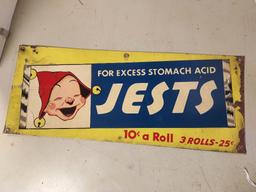 Metal "Jests" Stomach Acid Sign