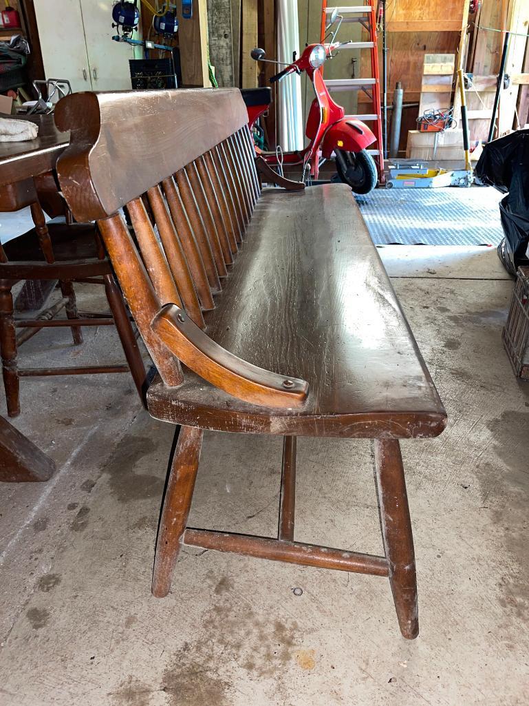 Antique Solid Wood Bench