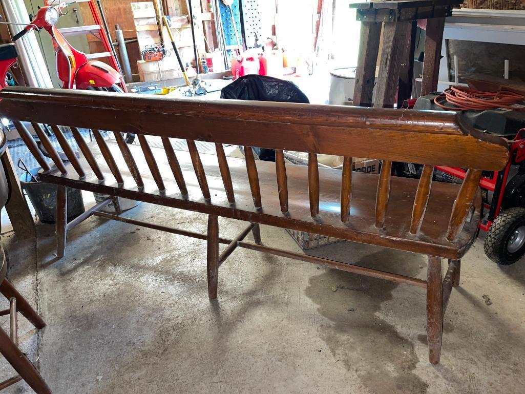Antique Solid Wood Bench