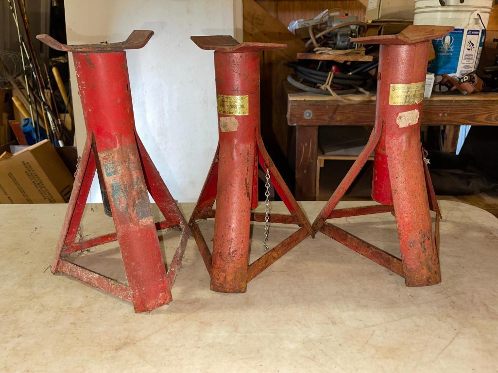 Three 4,500 LB Jack Stands