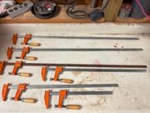 Group of Misc Sized Clamps