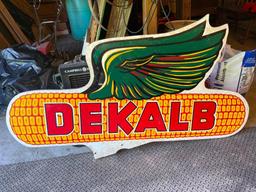 Double Sided Dekalb Wood Sign