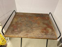 Metal and Wood Side Table