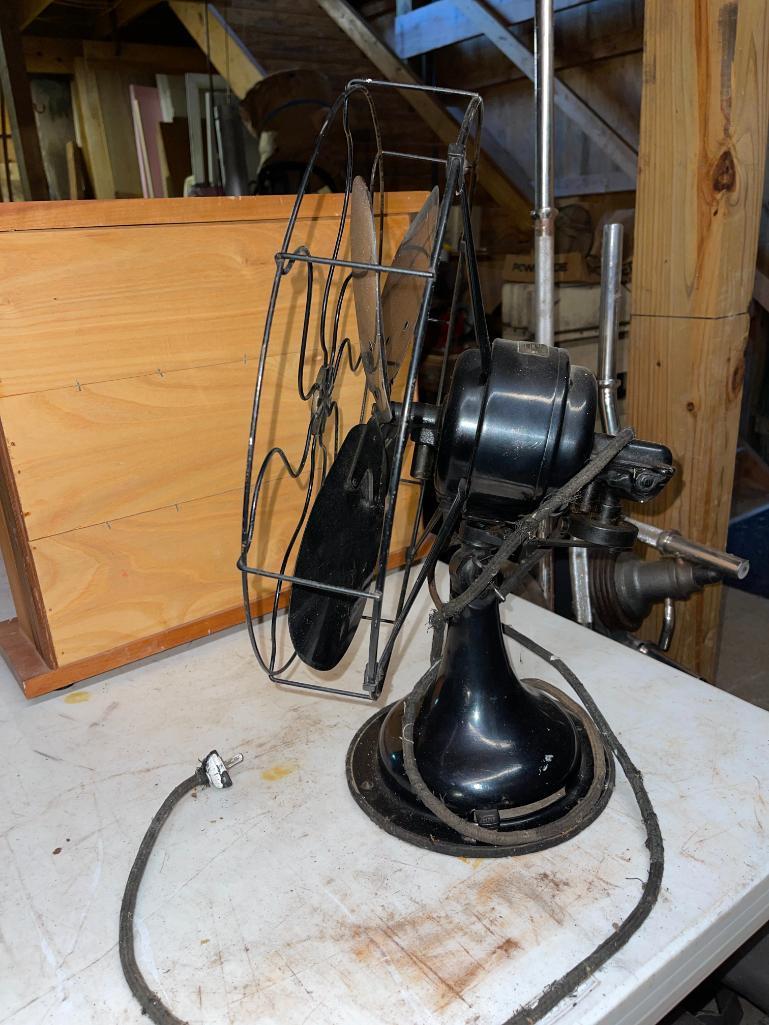 Antique Robbins and Myers Cast Iron Oscillating Fan