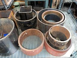 Shelf Lot of Misc Sized Solid Steel Circular Blanks, Cylinders and More (Middle Room Rack)