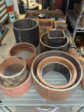 Shelf Lot of Misc Sized Solid Steel Circular Blanks, Cylinders and More (Middle Room Rack)
