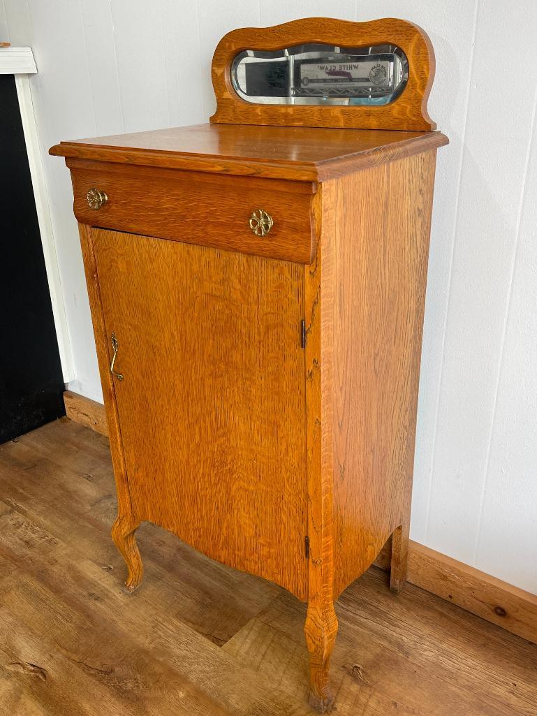 Antique Wooden Music Cabinet