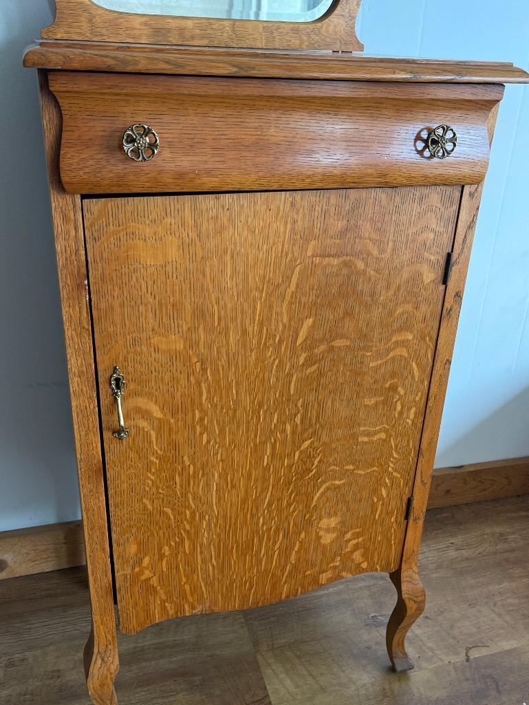 Antique Wooden Music Cabinet