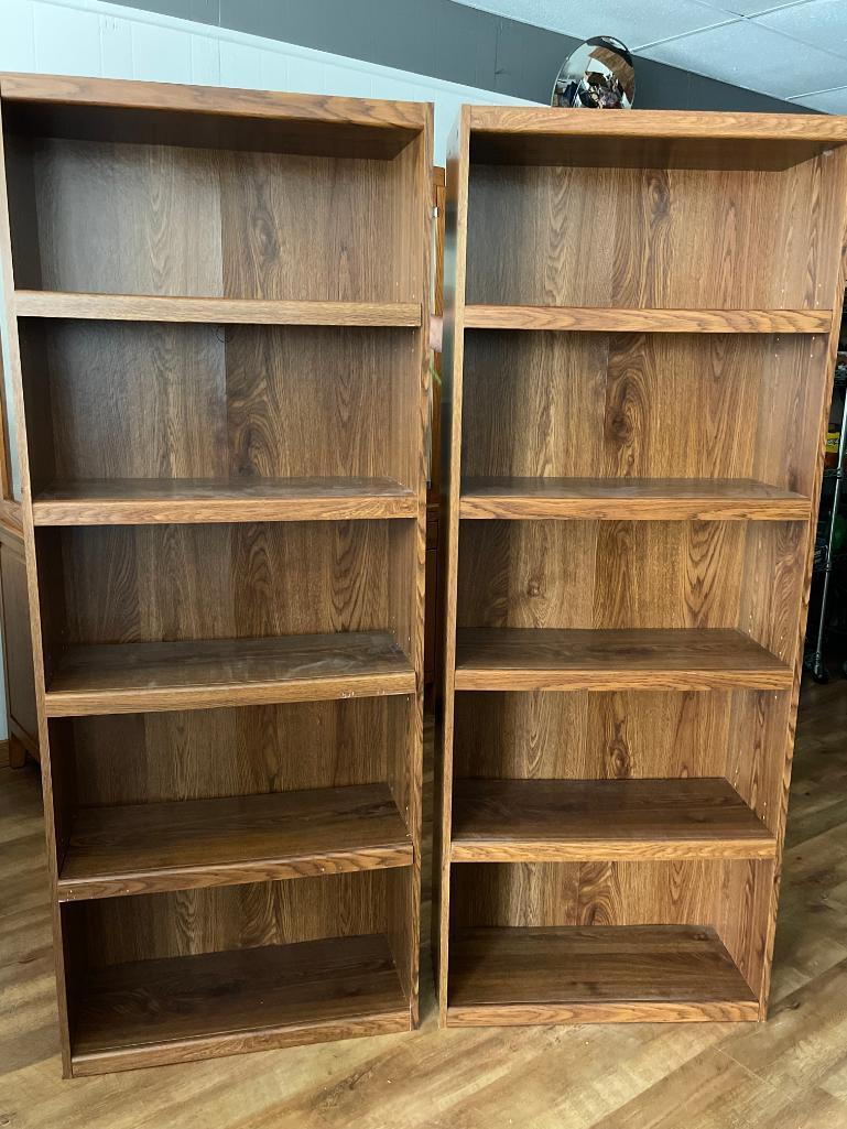 Pair of Wooden Bookshelves