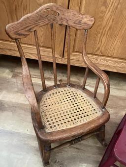 Group of 2 Wooden Youth Rocking Chairs