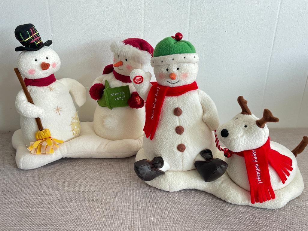 Group of 2 Hallmark Plush Christmas Musical Figures