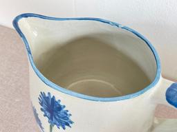 Louisville Stoneware Cornflower Pitcher