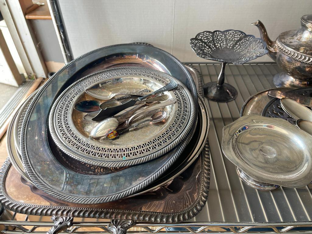 Silver Plated Shelf Lot