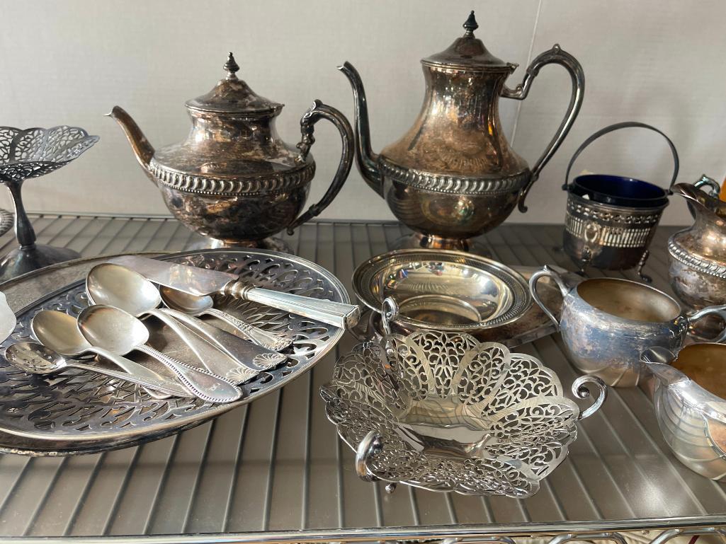 Silver Plated Shelf Lot