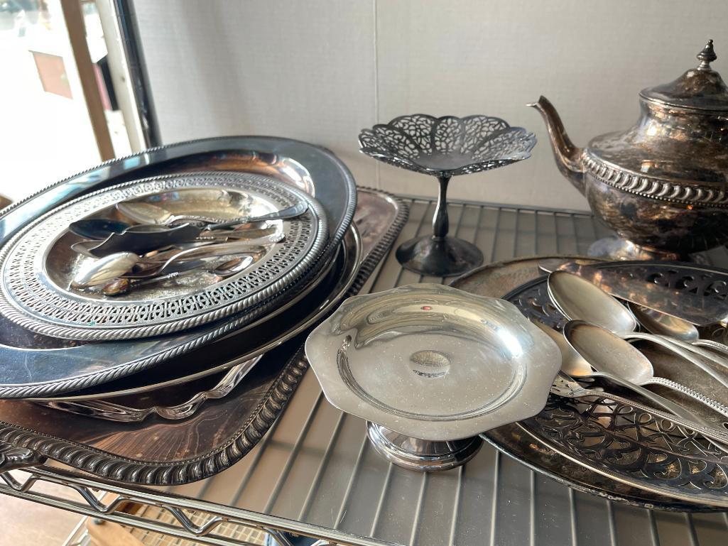 Silver Plated Shelf Lot