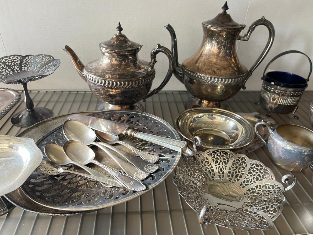 Silver Plated Shelf Lot