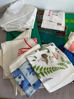 Group of Vintage Placemats/Towels/Pillow Cases/Feed Bag