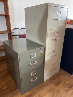 Pair of Metal Filing Cabinets