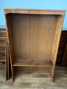 Vintage Wooden Ethan Allen Bookshelf / Hutch Top