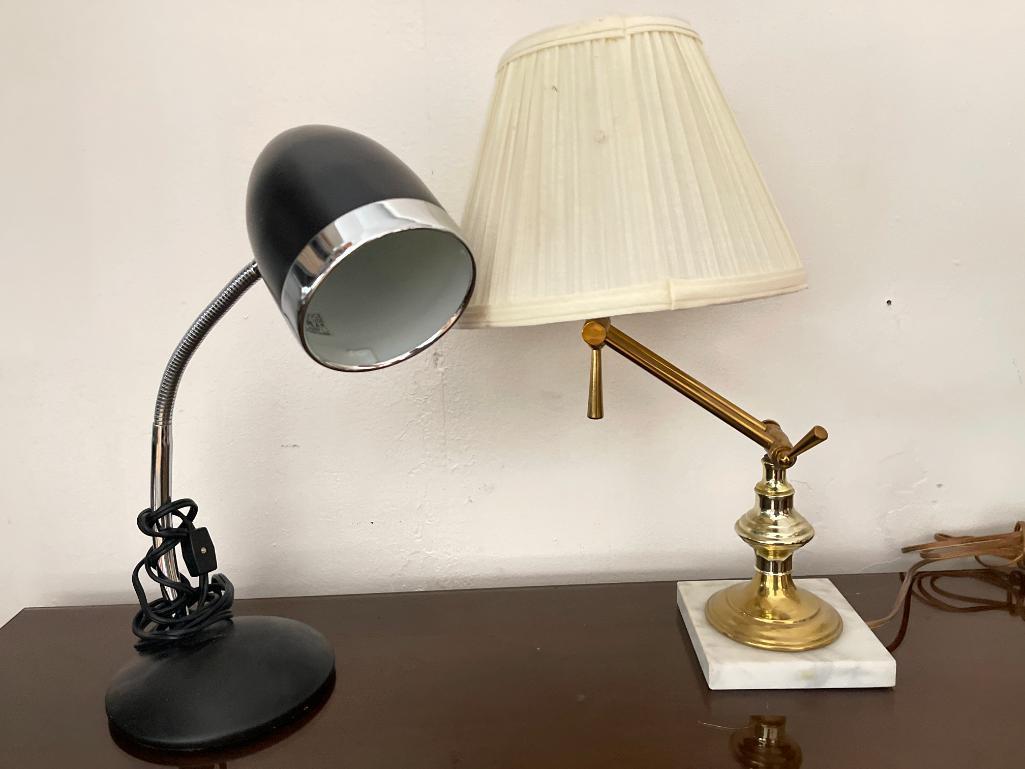 Pair of Adjustable Desk Lamps