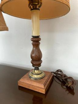 Pair of Similar Wooden Lamps
