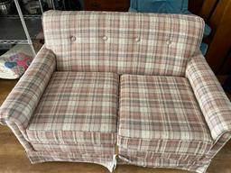 Vintage Upholstered Sleeper Love Seat