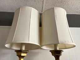 Pair of Vintage Tall Heavy Lamps