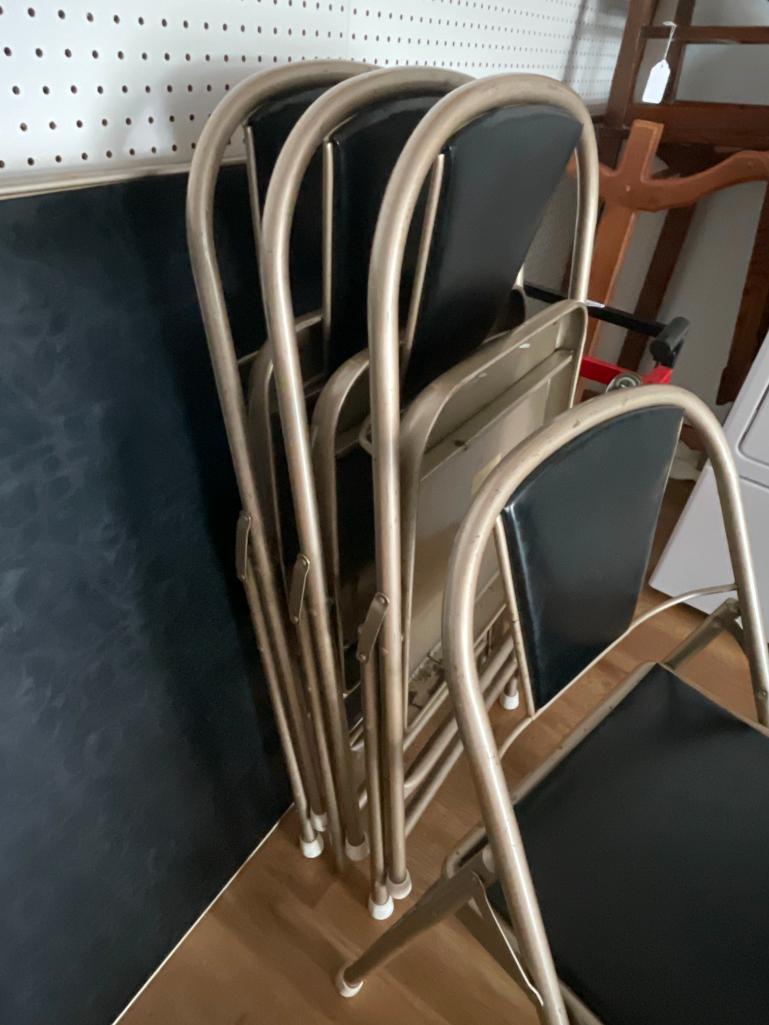 Vintage Durham Card Table and 4 Chairs