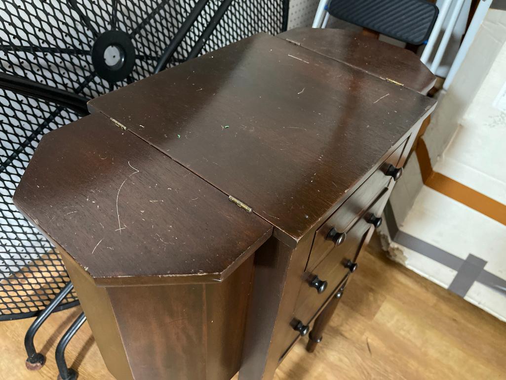 Vintage Wooden Sewing Cabinet