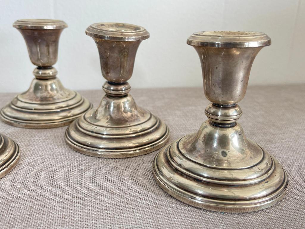 Two Set of Weighted Sterling Silver Candle Holders