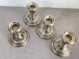 Two Set of Weighted Sterling Silver Candle Holders