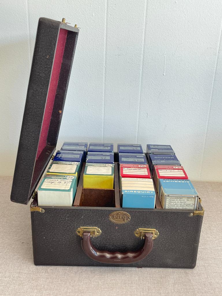 Vintage Photo Slide Holder Box and Contents