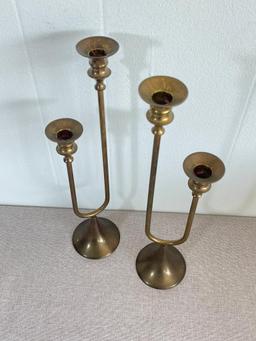 Set of 2 Brass Candle Sticks