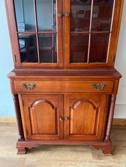 Vintage Cherry Wood Willet Hutch