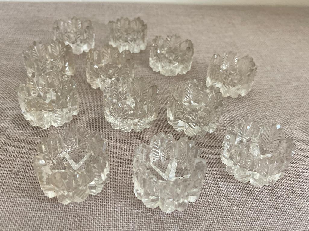 Set of 12 Glass Salt Dips