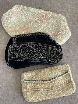 Group of 3 Beaded Clutch Purses