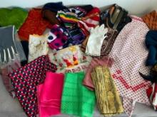 Group of Vintage Gloves/Scarves/Apron