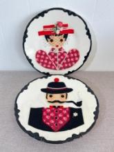 Pair of Vintage Decorative Plates