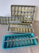 Group of Vintage Aluminum Ice Trays