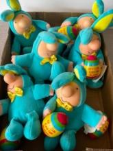 Group of 6 Plush Ziggy Easter Dolls