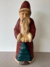 Vintage Papier-mache / Thin Plastic Santa