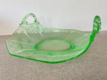 Vintage Uranium Glass Serving Tray