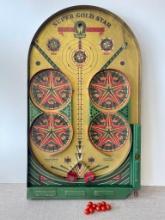 Vintage Metal Lindstrom Super Gold Star Pinball Machine