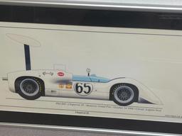 Framed 1966 Phil Hill / Chaparral 2E Monterey Grand Prix