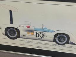Framed 1966 Phil Hill / Chaparral 2E Monterey Grand Prix