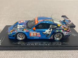 2011 24 Heures du Mans GTE Am #81 Porsche 911 GT3 RSR Die Cast Car