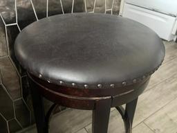Pair of Short Vinyl Bar Stools