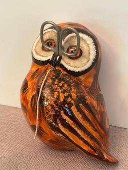 Vintage Babbacombe Wall Hanging Ceramic Owl String Holder