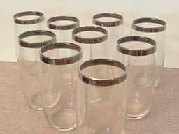 Set of 9 Vintage Drinking Glasses