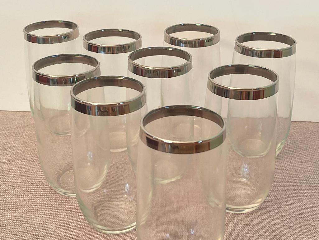 Set of 9 Vintage Drinking Glasses